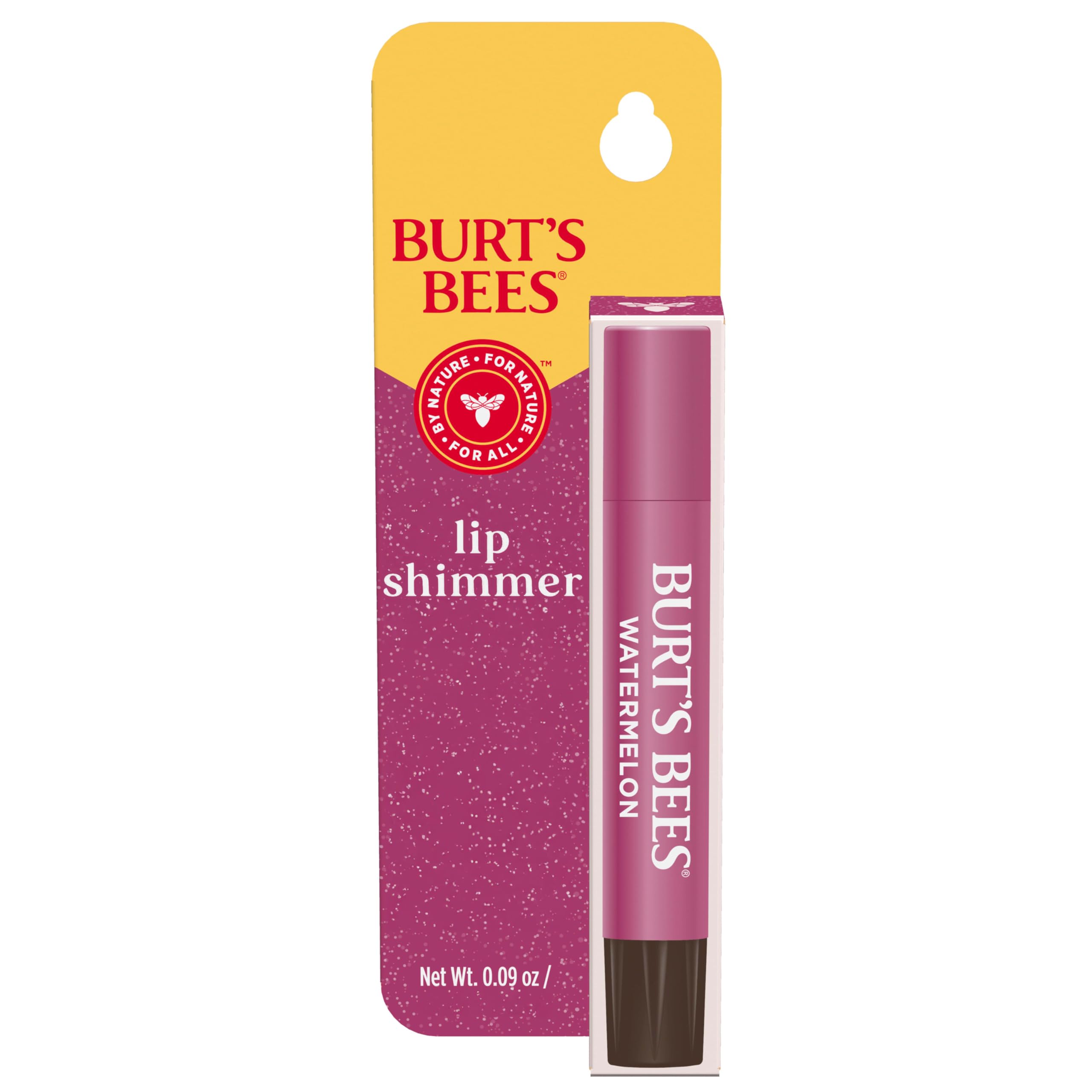 Lip Shimmer Watermelon en tubo ofrece hidratación rápida para labios suaves.