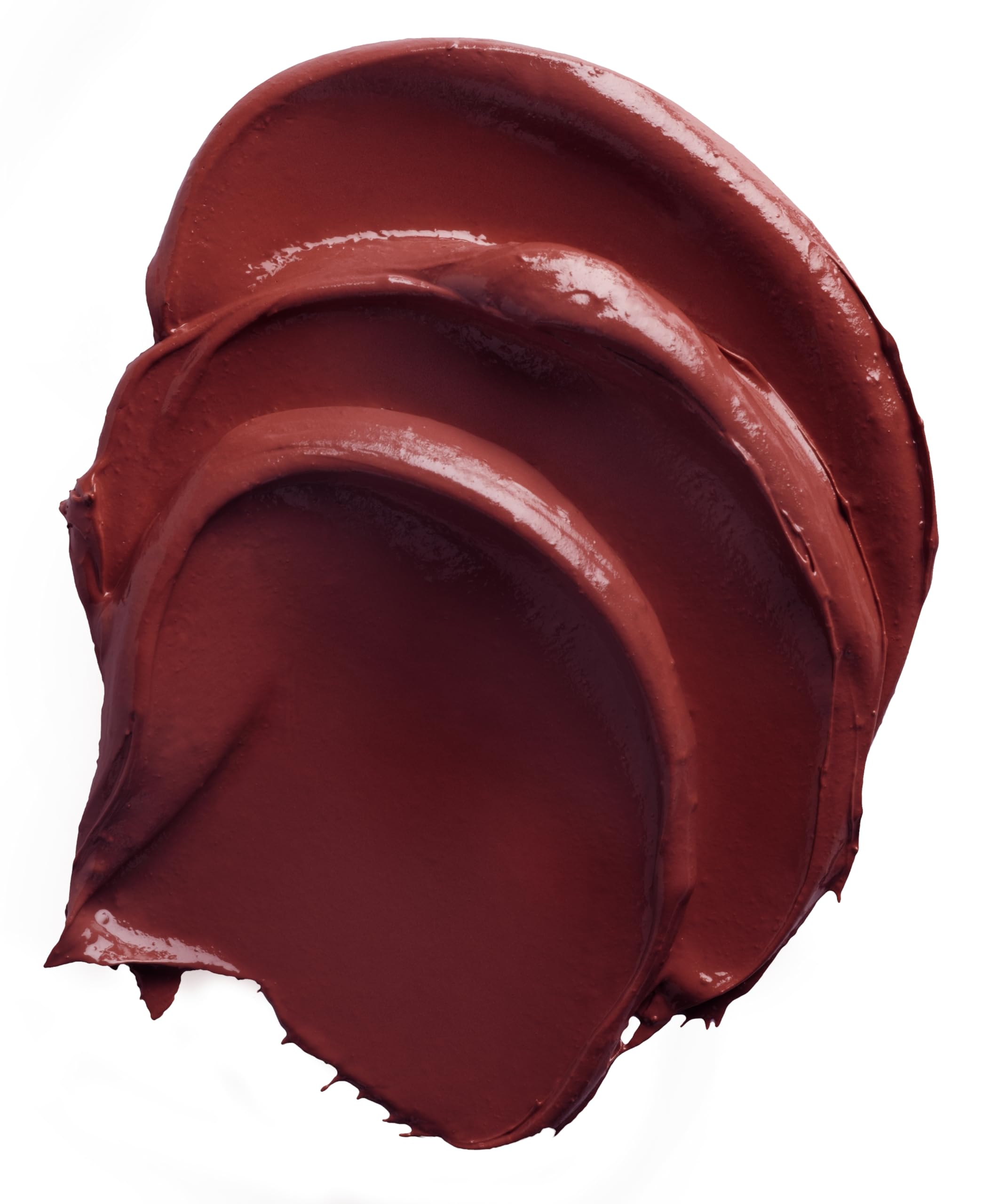 Burt's Bees Lipstick Russet River swatch en piel, color profundo y acabado satinado.