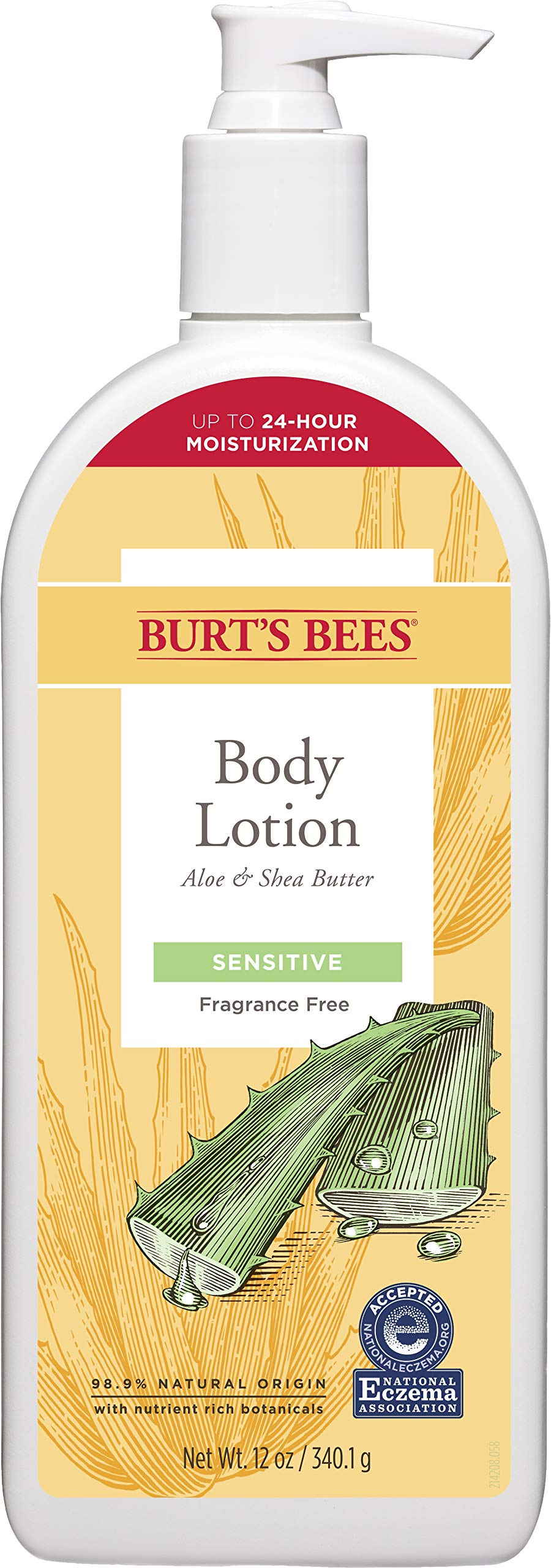Burt's Bees Loción para piel sensible, textura-cremosa que nutre y suaviza.