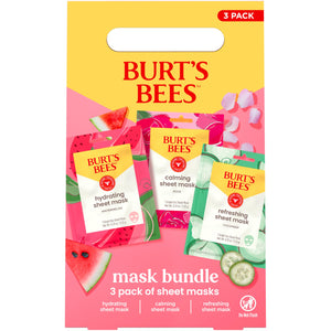 Burt's Bees mascarilla hidratante de sandía y kiwi para piel suave y fresca.