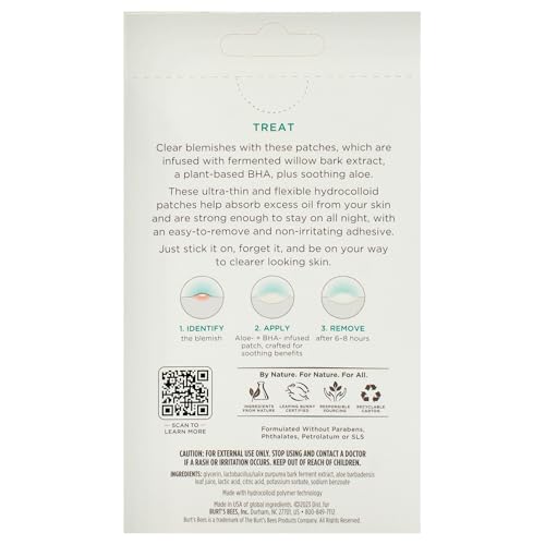 Parche Burt's Bees para imperfecciones mejora de la apariencia.