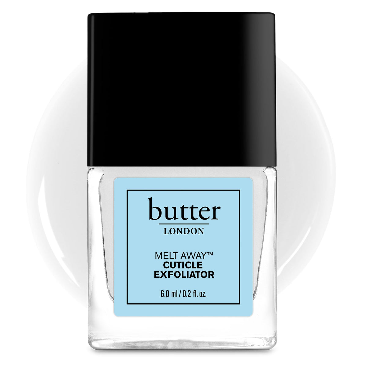 Butter London Melt Away, frasco de exfoliante suaviza cutículas para manicura suave