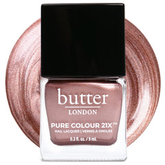 butter LONDON PC21X Bubbly Rose bote: brillo intenso y secado rápido
