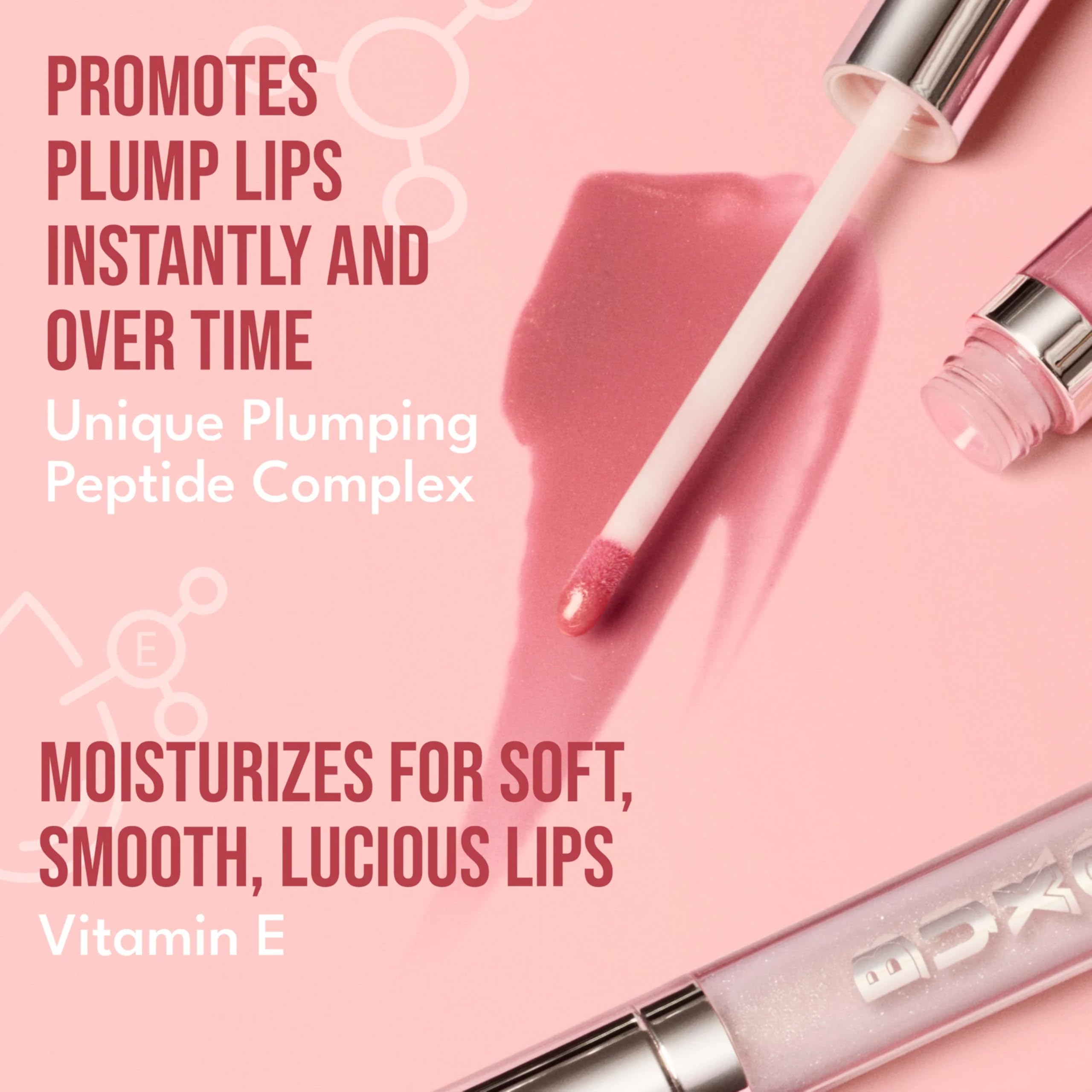 Buxom Brillo labial luz-plateada agrega toque luminoso para cualquier look