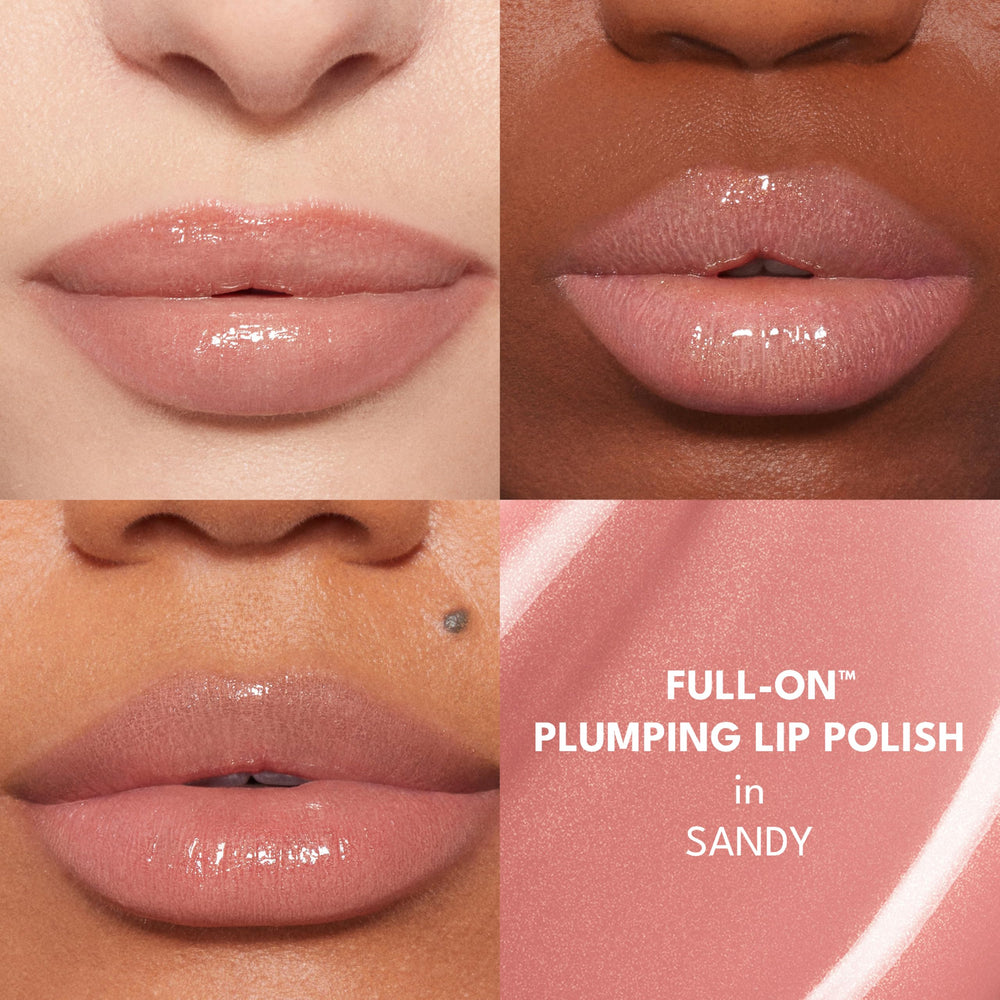 Buxom Full-On Lip Polish AP Sandy, péptidos y vitamina E para labios nutridos