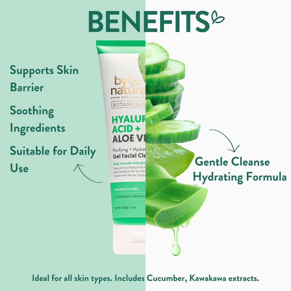 Textura de gel refrescante de By Nature para limpieza suave
