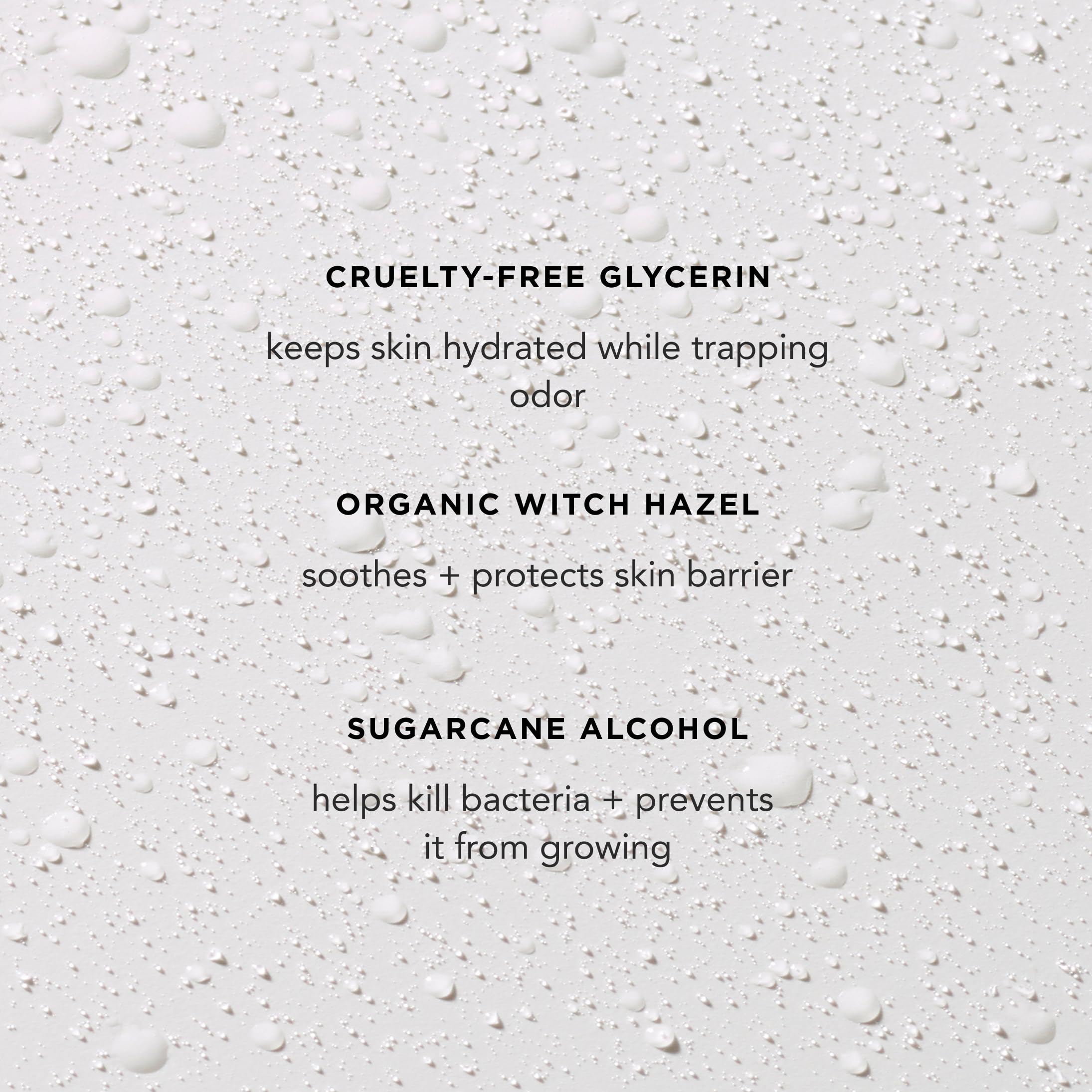 Aplicación con dos a tres chorros para axilas y pies.