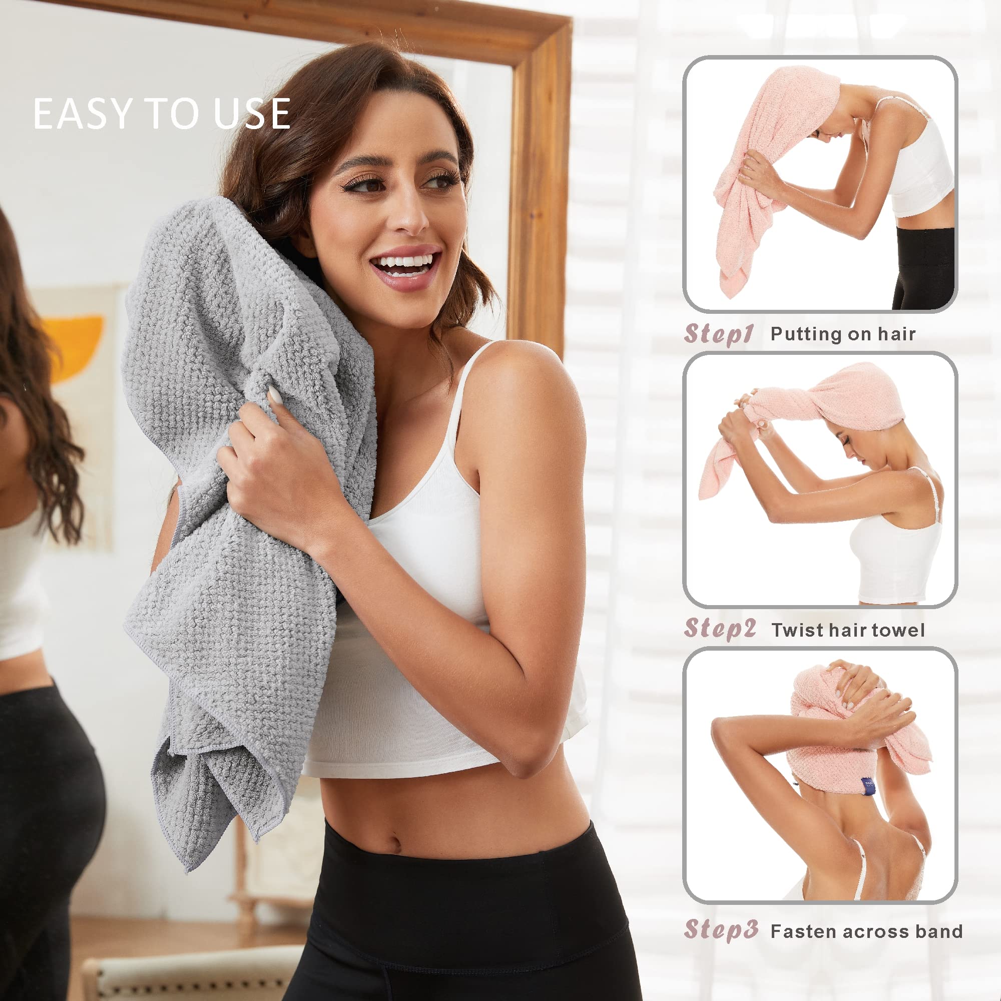 BYCOO toalla familiar ideal para viajes, gimnasio y uso diario
