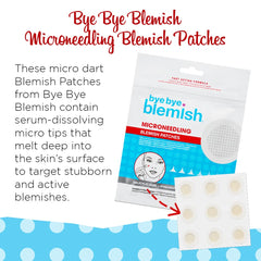 Bye Bye Blemish parches: aplicación diaria discreta para piel uniforme.