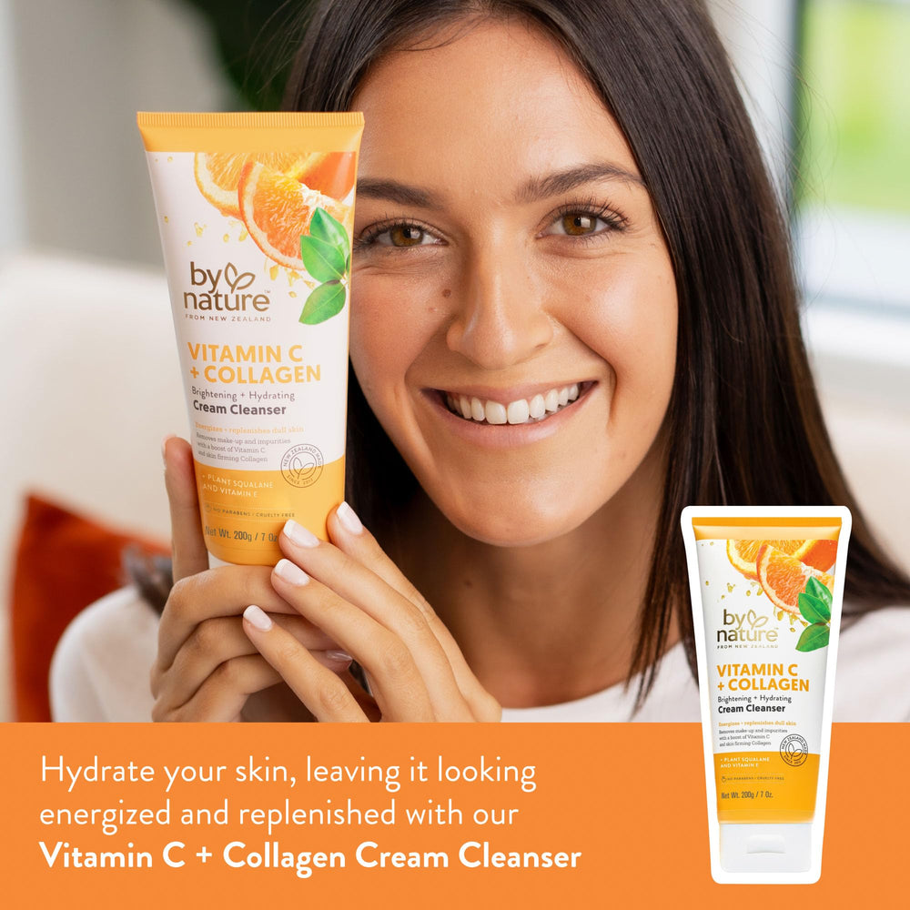 By Nature crema limpiadora, textura cremosa para una limpieza suave.