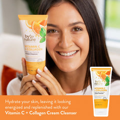 By Nature crema limpiadora, textura cremosa para una limpieza suave.