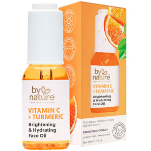 By Nature frasco de aceite facial con vitamina C para piel luminosa
