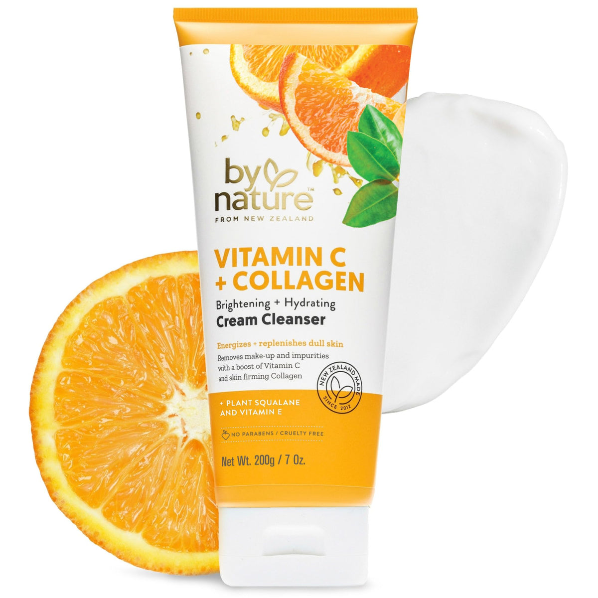 By Nature limpiador facial con Vitamina C y Colágeno, envase para uso diario.