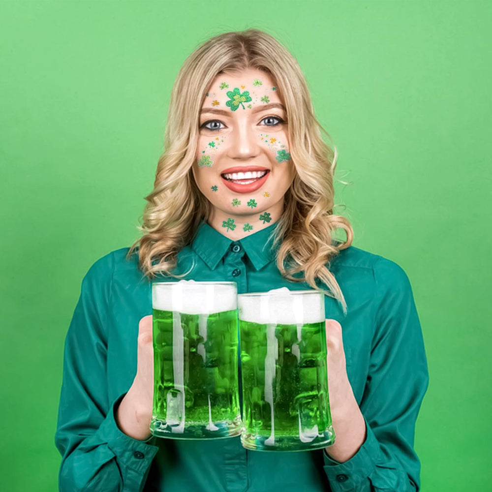 BYNYTO destellos oro-verde, joyas de piel para eventos
