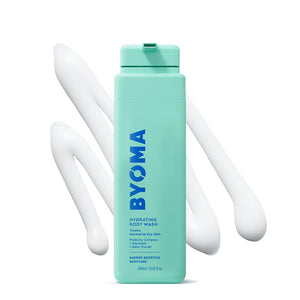 BYOMA botella de hidratante para cuerpo, hidrata suavemente durante la ducha.