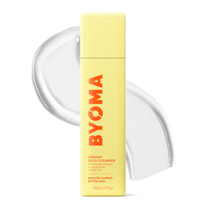 BYOMA limpiador gel-cremoso en botella, apto para piel sensible y limpieza suave.