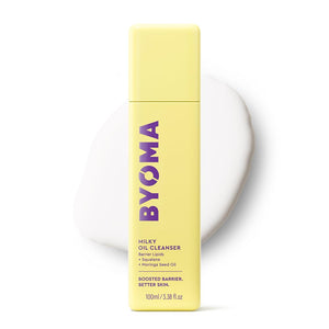 BYOMA Milky Oil Cleanser, botella mostrando la fórmula suave que limpia sin resecar.