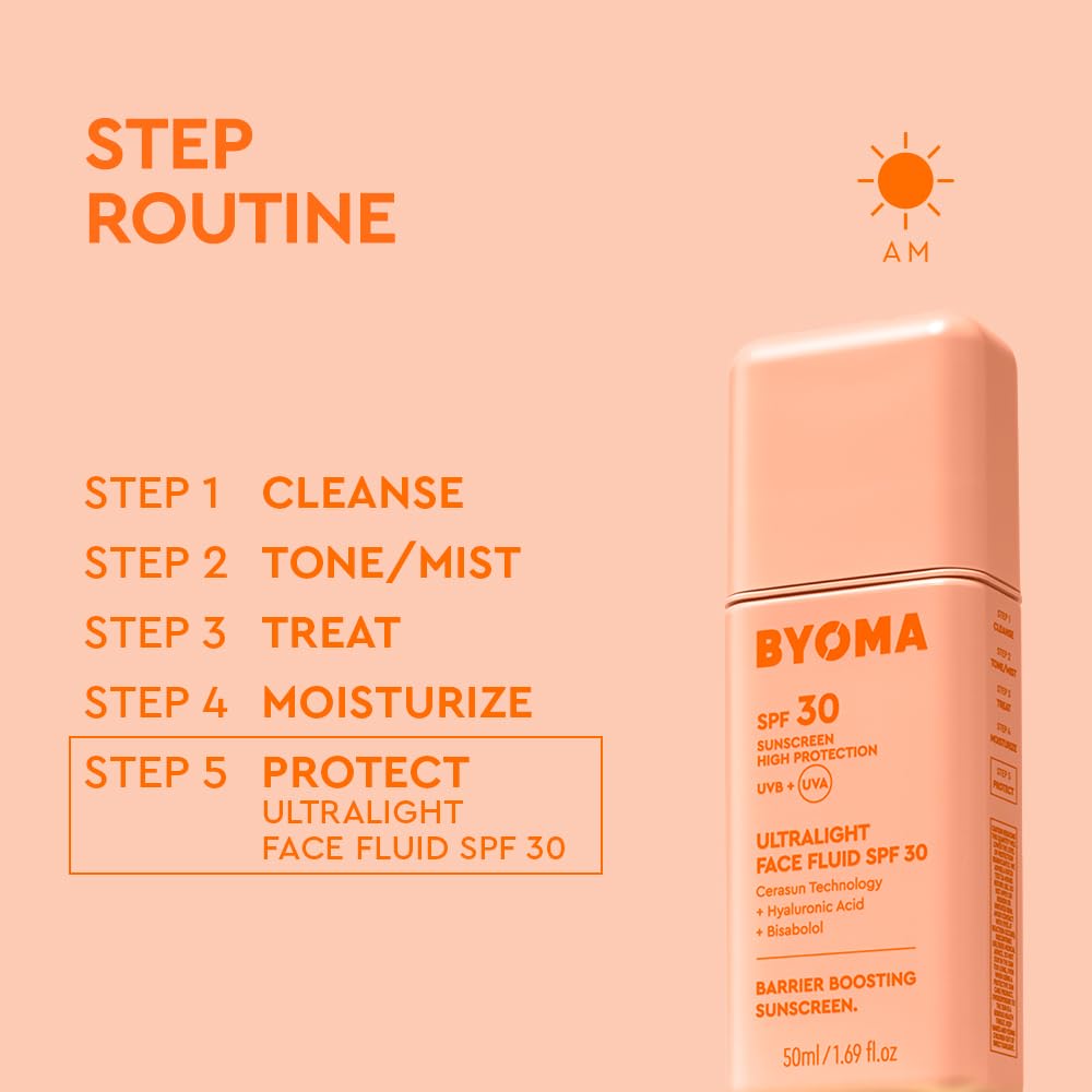BYOMA SPF30 con efecto luminoso natural para piel radiante