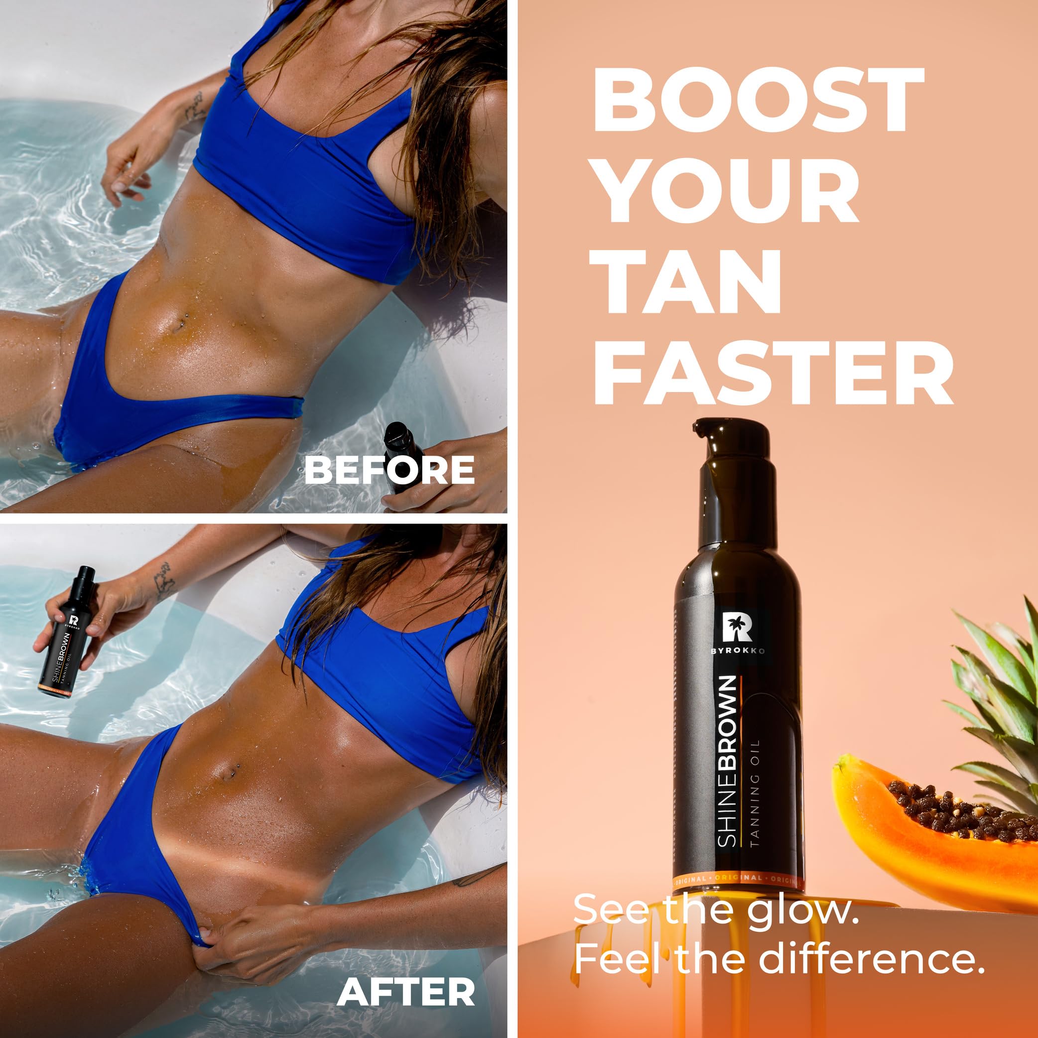 Shine Brown, aceites naturales para cuidado de la piel