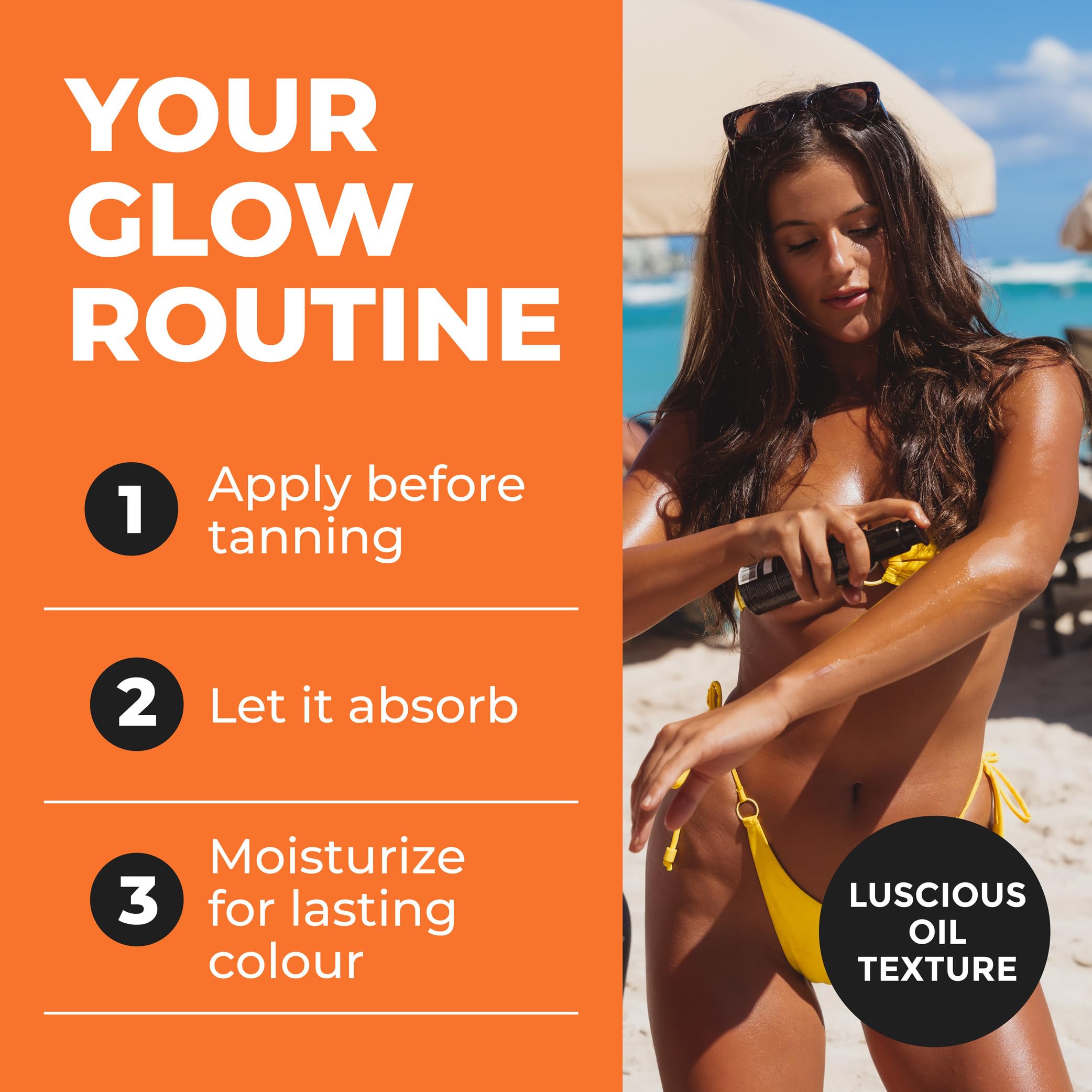 Shine Brown usado en cabina y exterior para bronceado versátil