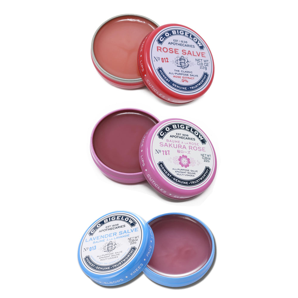 Bálsamo rosa de C.O. Bigelow en lata para labios suaves y nutridos.