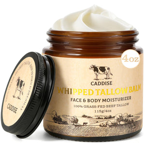 CADDISE crema de manteca de res en frasco, hidratación suave para la piel.