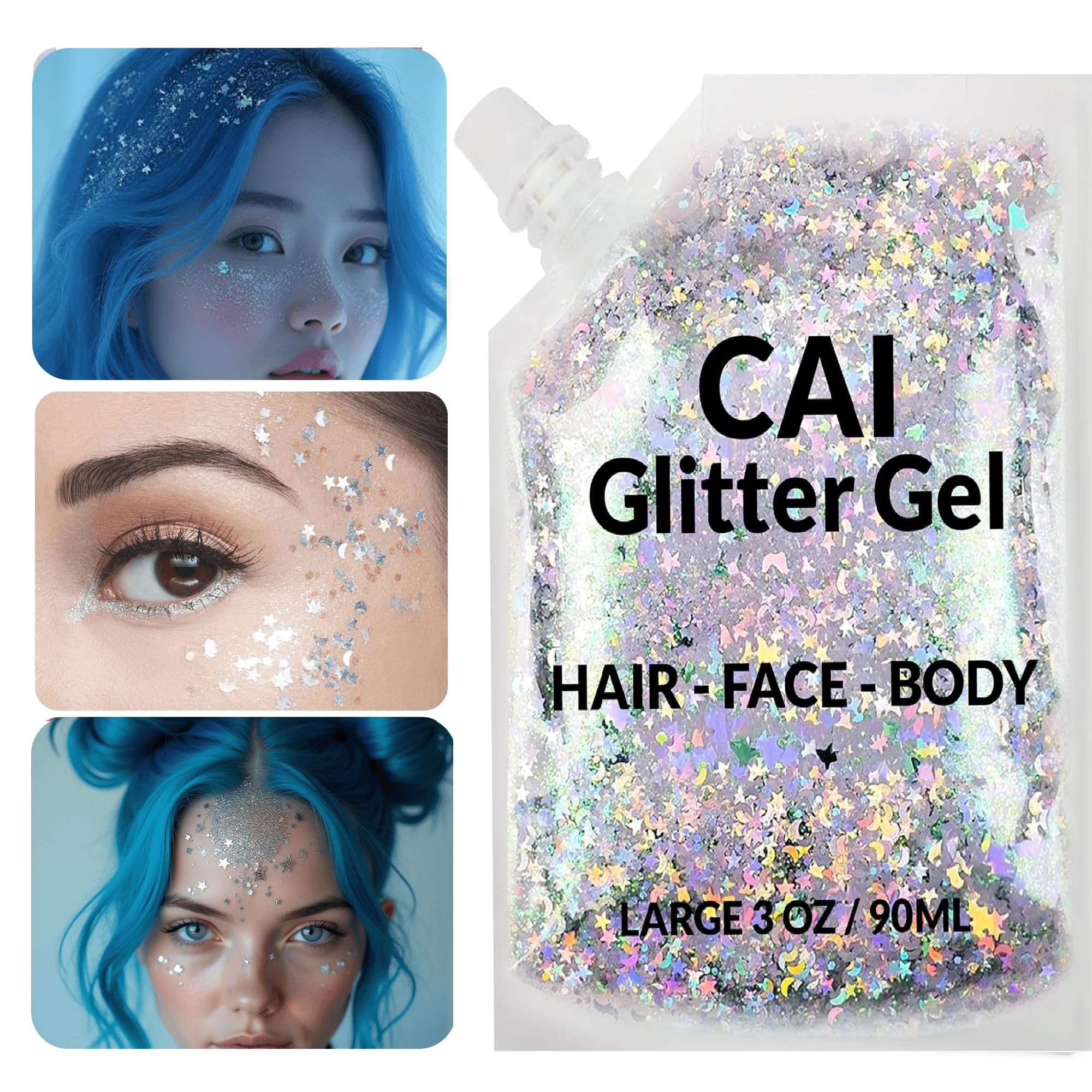CAI BEAUTY NYC acabado luminoso que permanece sin pegar