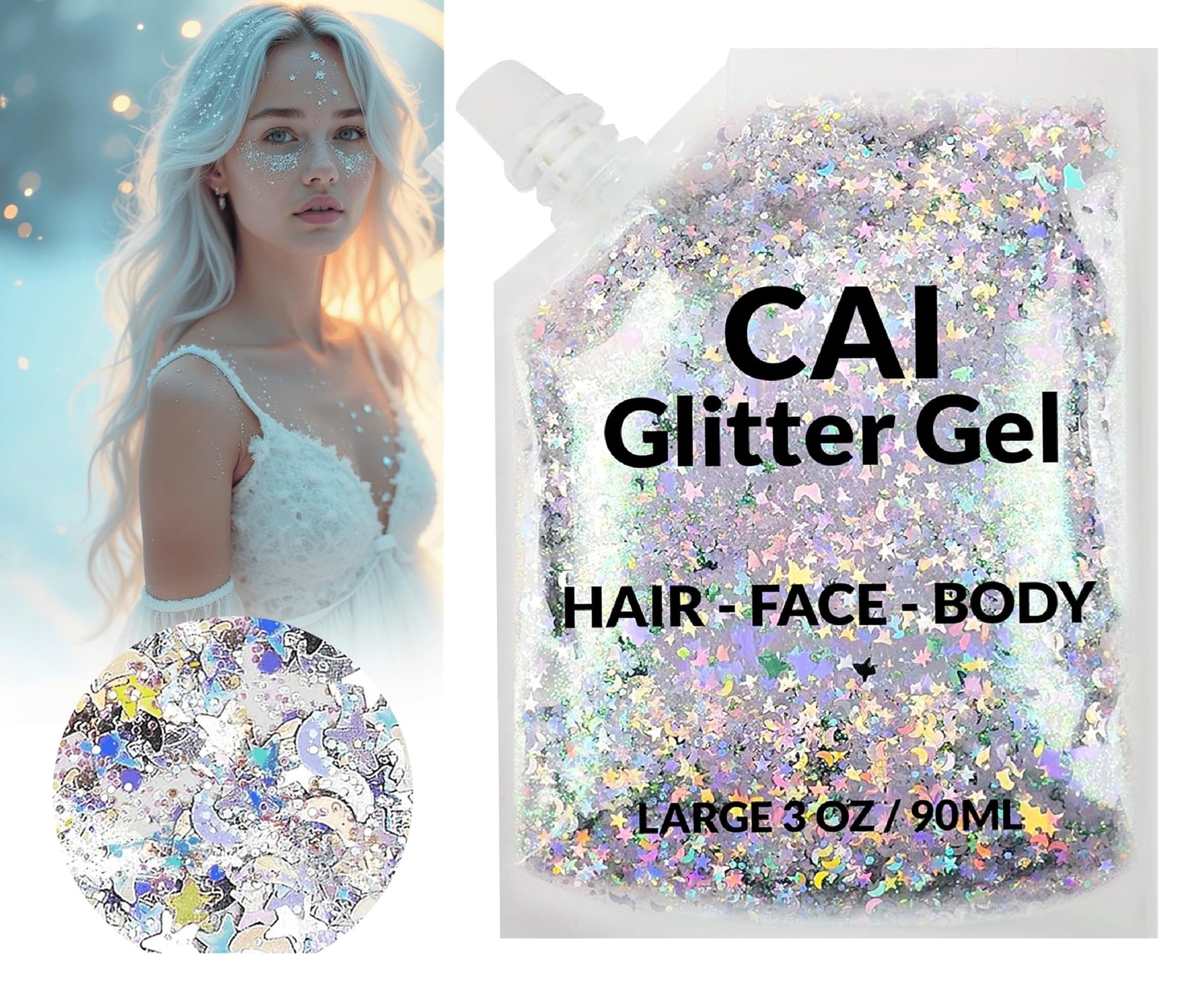 CAI BEAUTY NYC efecto iridiscente para mejillas y párpados