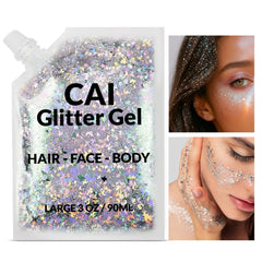 CAI BEAUTY NYC gel brillo pelo con luna y estrellas para estilo único