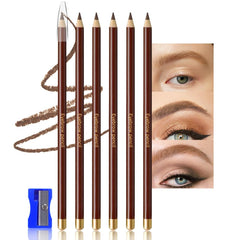 CAKAILA lápiz cejas marrón claro, conjunto de 6 piezas para un aspecto natural.