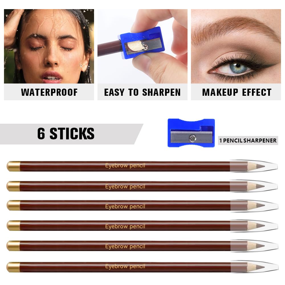 CAKAILA lápiz cejas con sacapuntas incluido, práctico para retoques.