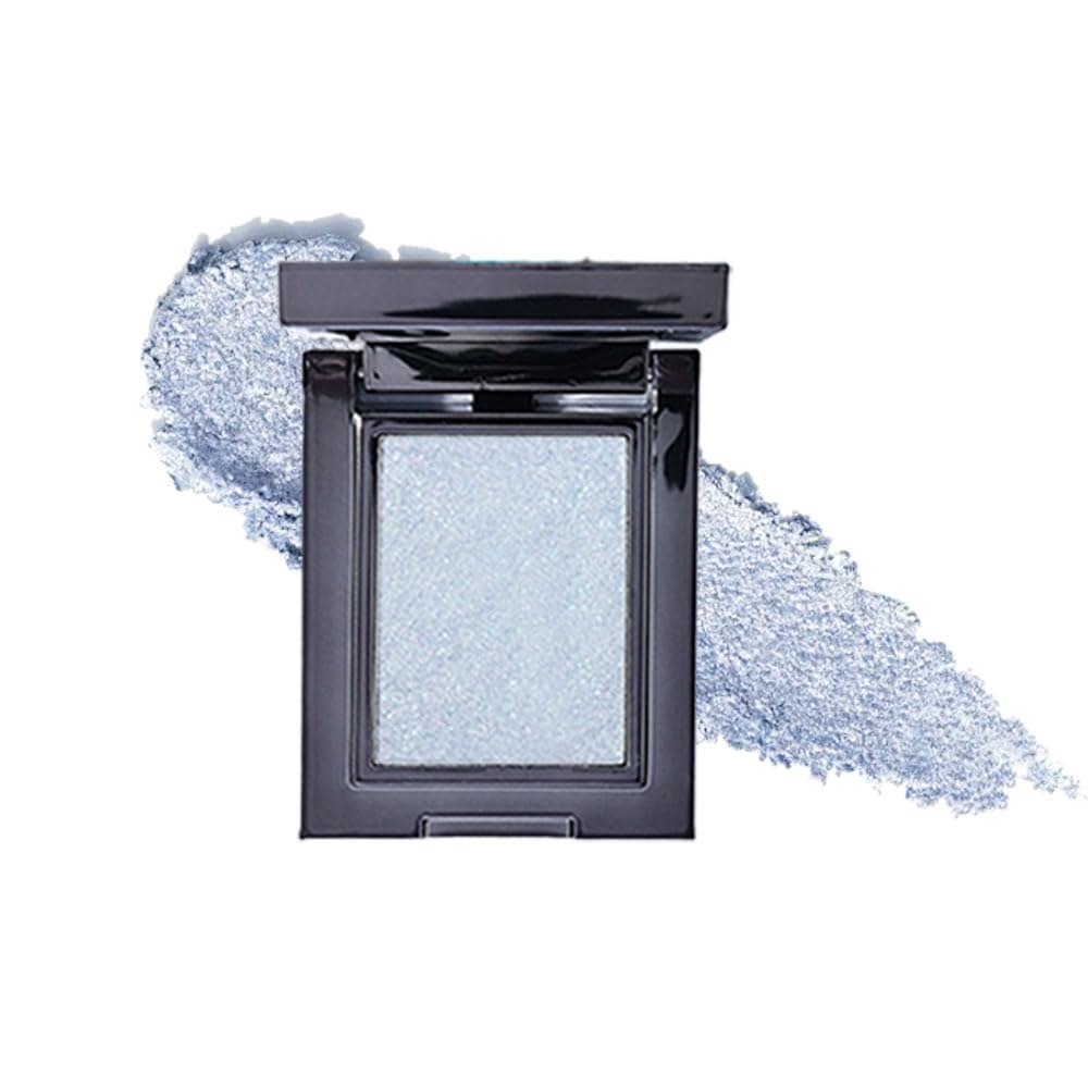 CAKAILA Paleta de sombras azul claro con espejo, acabado brillante para ojos