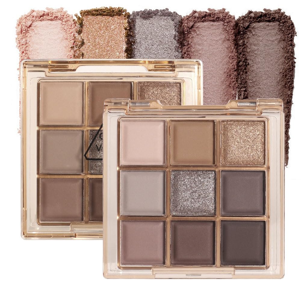CAKAILA Paleta nude de 9 colores para estilos naturales y versátiles.