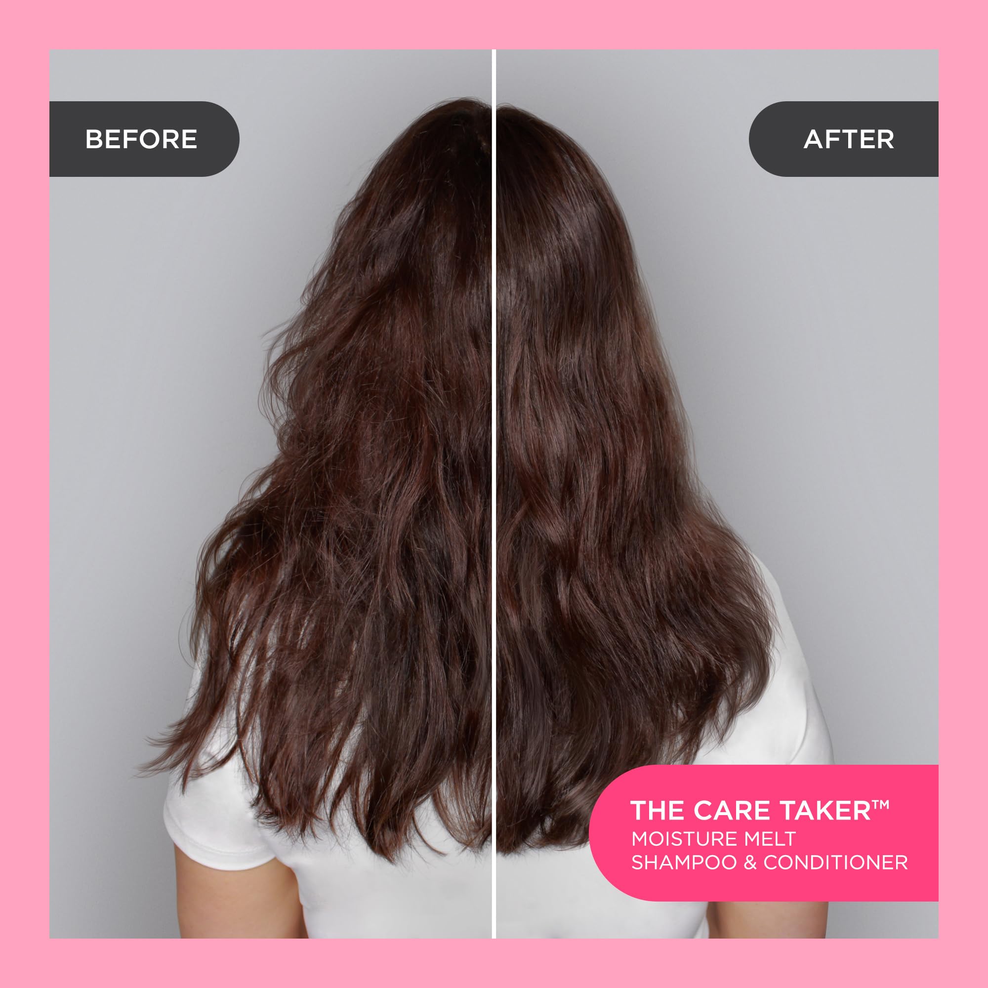 Cake Beauty Care Taker champú; cabello hidratado tras el lavado.