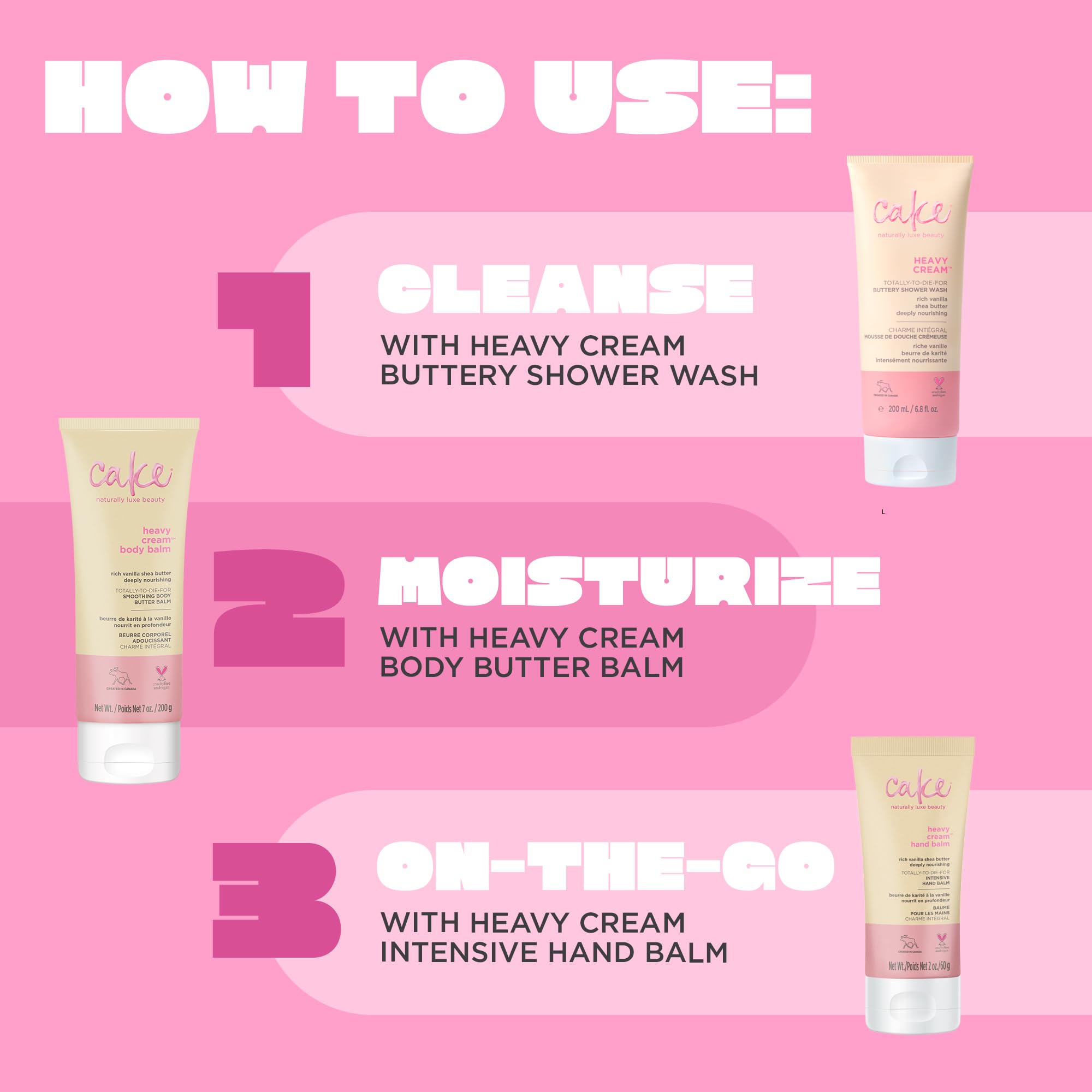 Cake Beauty: uso diario recomendado para piel suave tras la ducha.