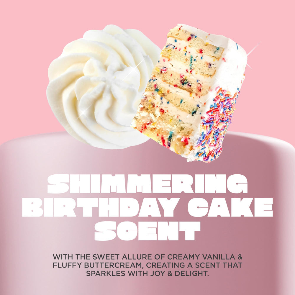 Cake Beauty The Shine On: fragancia de pastel de cumpleaños que envuelve el cabello.