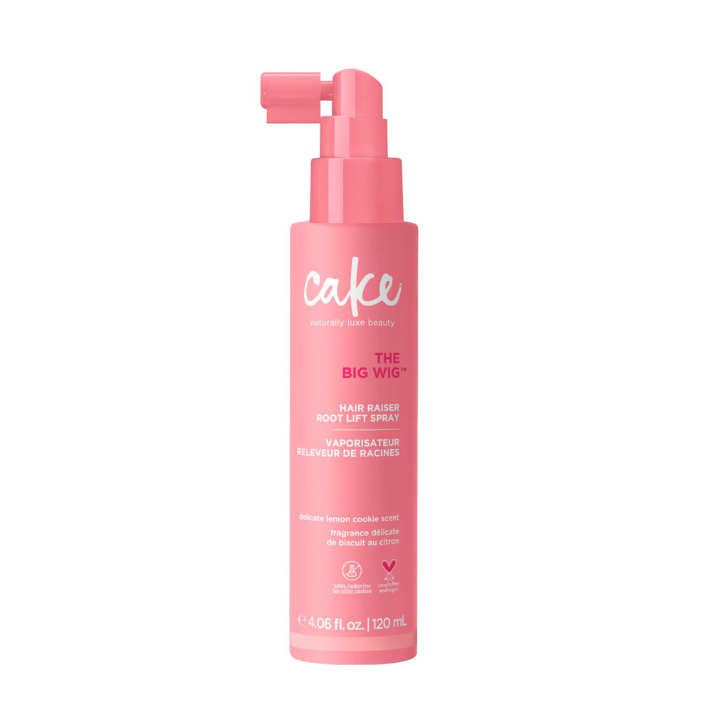 Cake Beauty The Big Wig elevador de raíz, vista frontal del spray para volumen