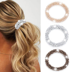 CAKURE coletero con cristales rhinestone brillantes para un brillo elegante.
