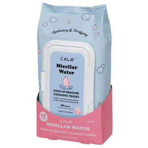 CALA toallitas desmaquillantes micelares eliminan maquillaje, incluso a prueba de agua, limpieza suave.