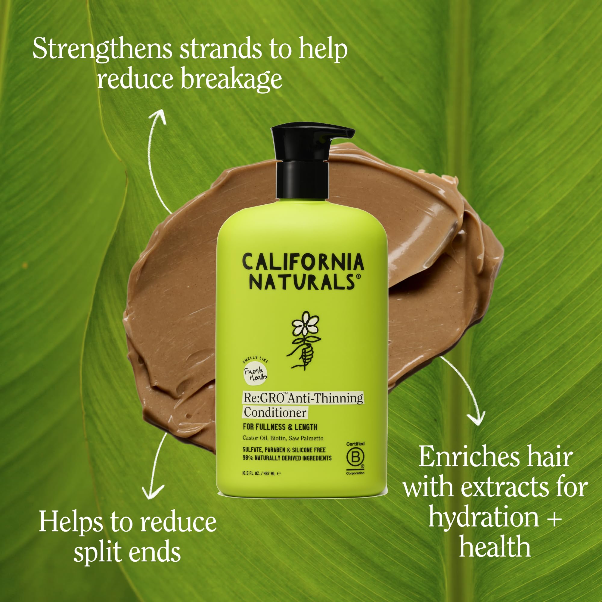 California Naturals Re:GRO Ingredientes naturales: fortalecen y cuidan el cabello