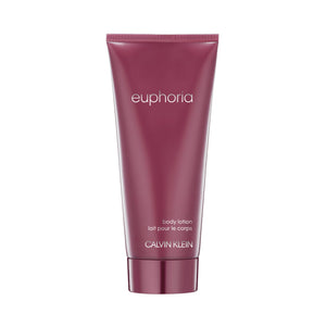 Calvin Klein Euphoria loción corporal, frasco visible para hidratación suave diaria.