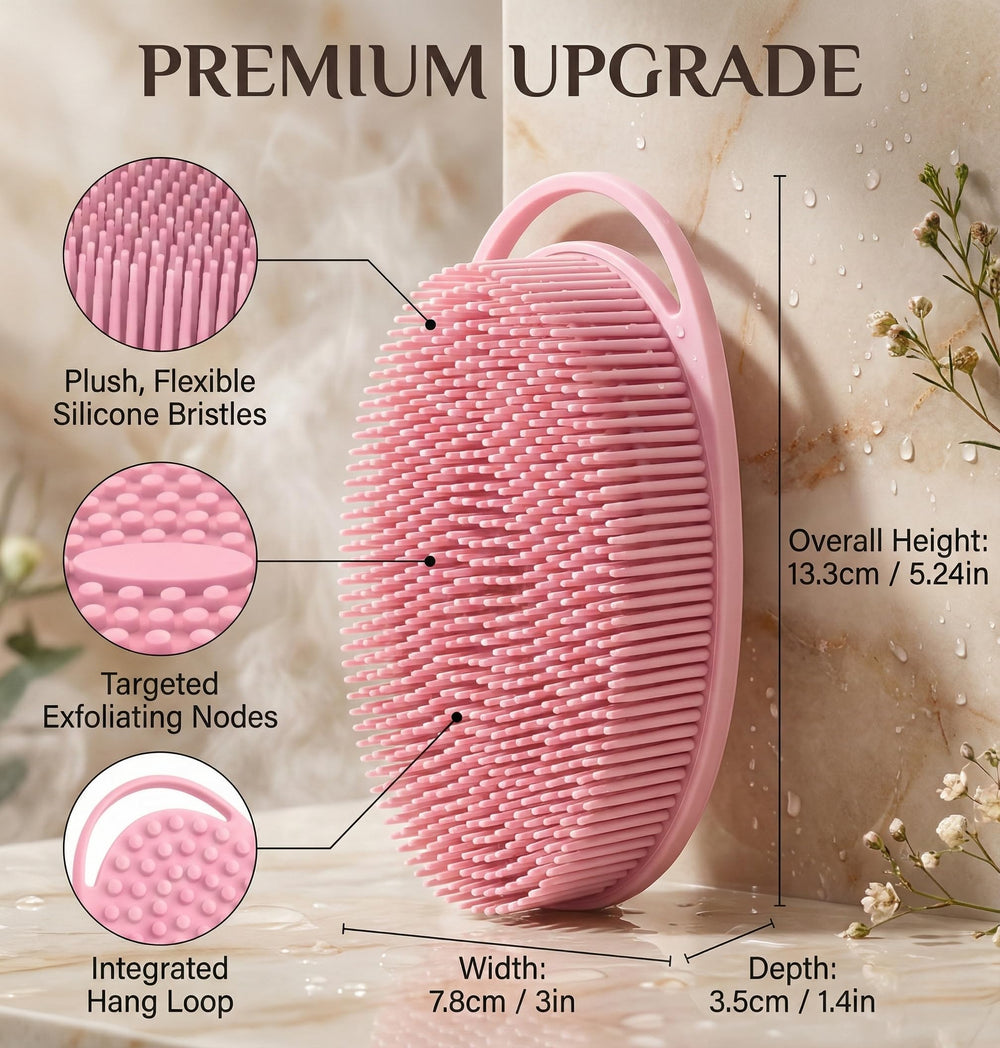 Cepillo de ducha CamareR con mango ergonómico para uso diario.