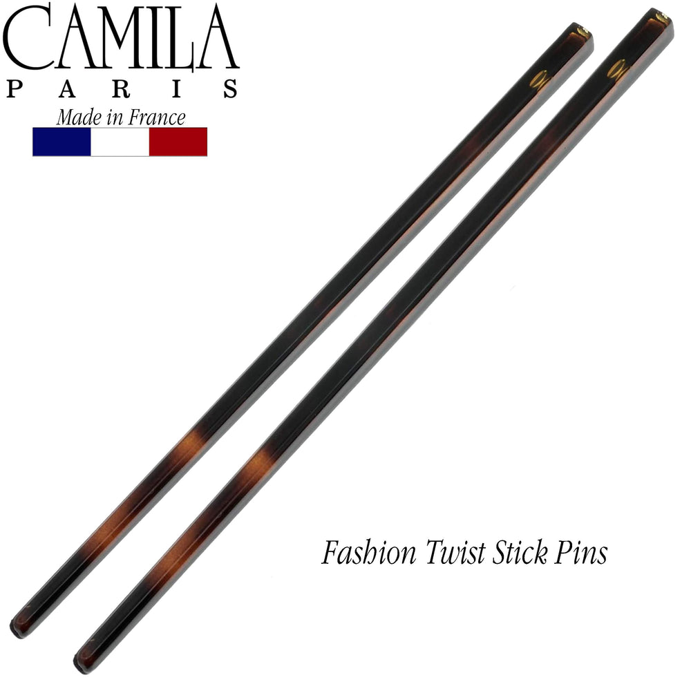 Detalle brillo y acabado de lujo de la pinza Camila Paris AD28/2.