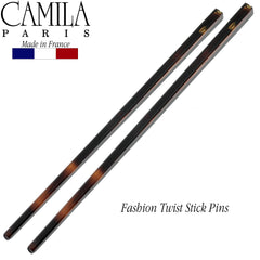 Detalle brillo y acabado de lujo de la pinza Camila Paris AD28/2.