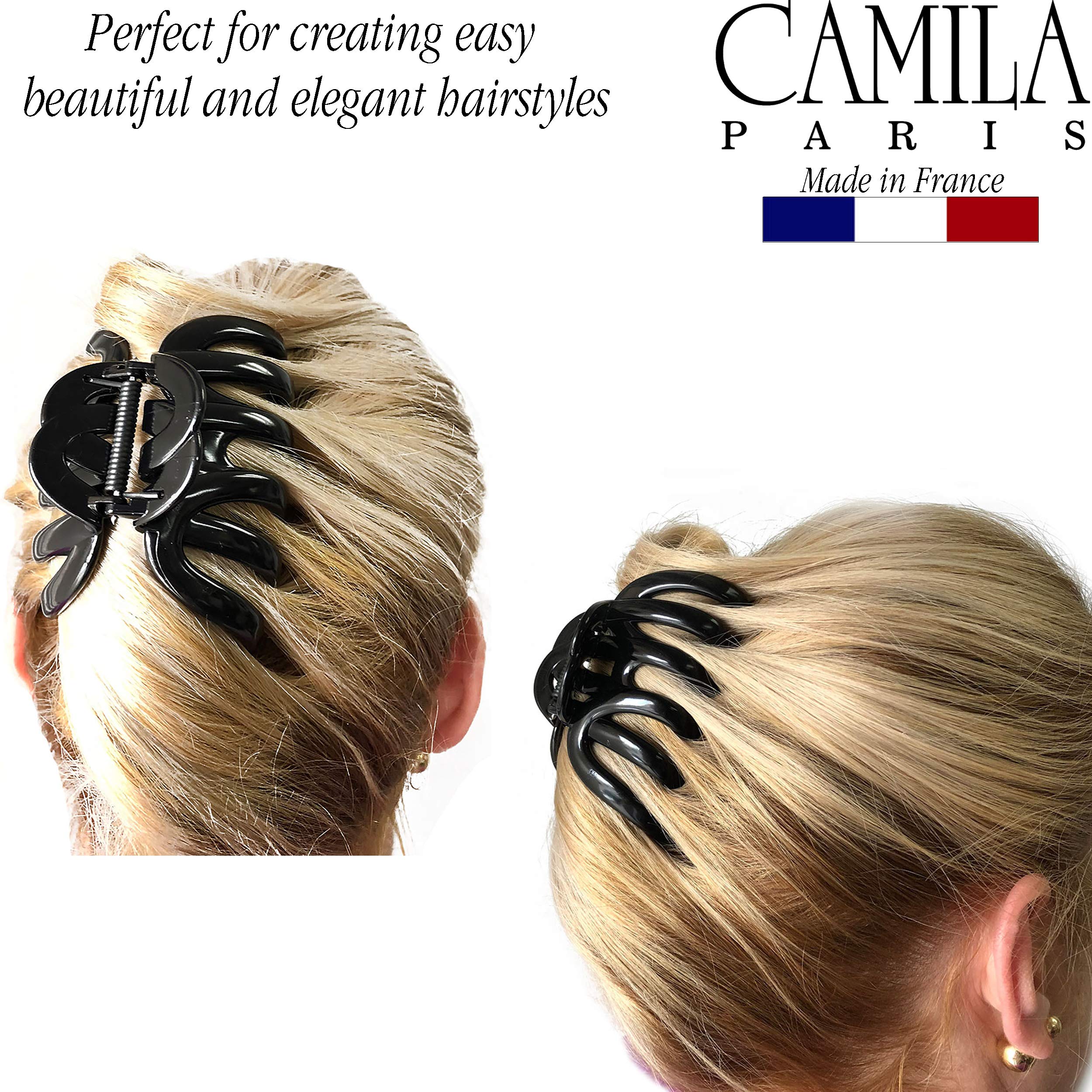 Camila Paris AD719, pinza de acetato para uso diario con acabado duradero.