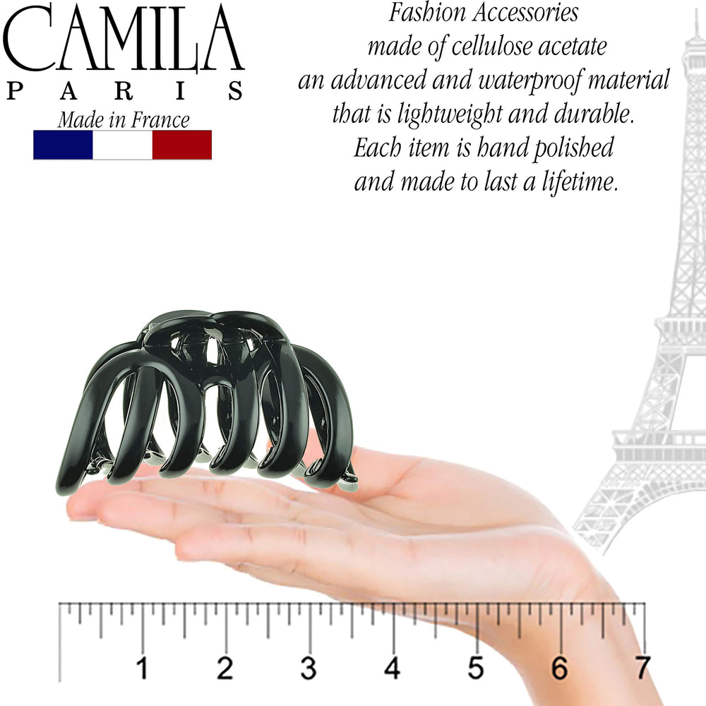 Camila Paris AD719 pinza pelo dientes internos para agarre seguro.