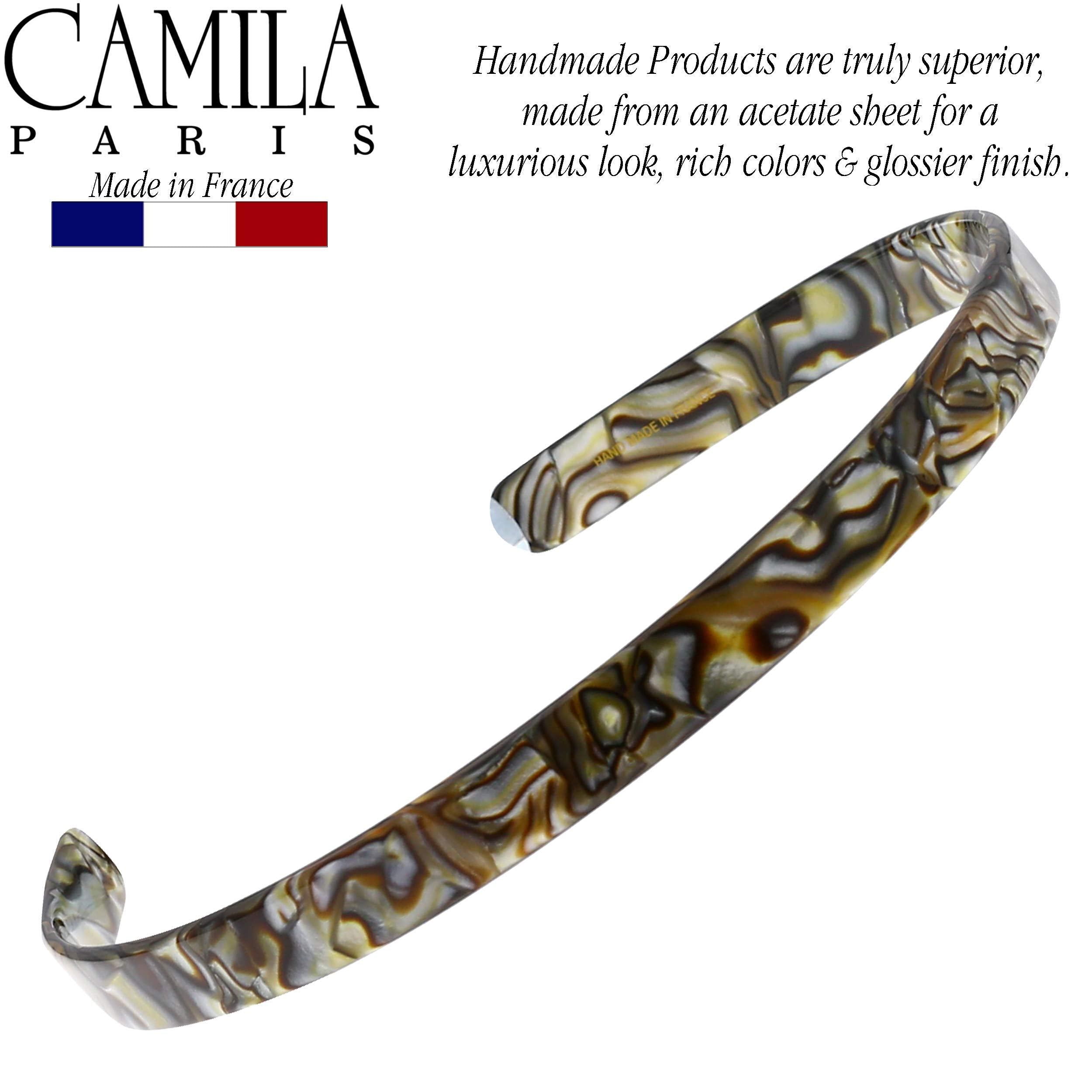 Hecha a mano en Francia, diadema Camila CP2005 de acetato de celulosa.