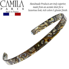 Hecha a mano en Francia, diadema Camila CP2005 de acetato de celulosa.
