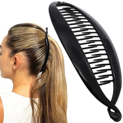 camila paris nv135 pinza banana extragrande negro para cabello grueso con agarre firme