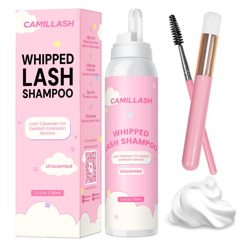 CL CAMILLASH champú espuma cremosa en botella para limpieza suave de pestañas